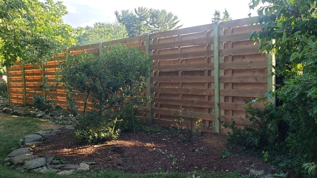 Custom horizontal wood fencing